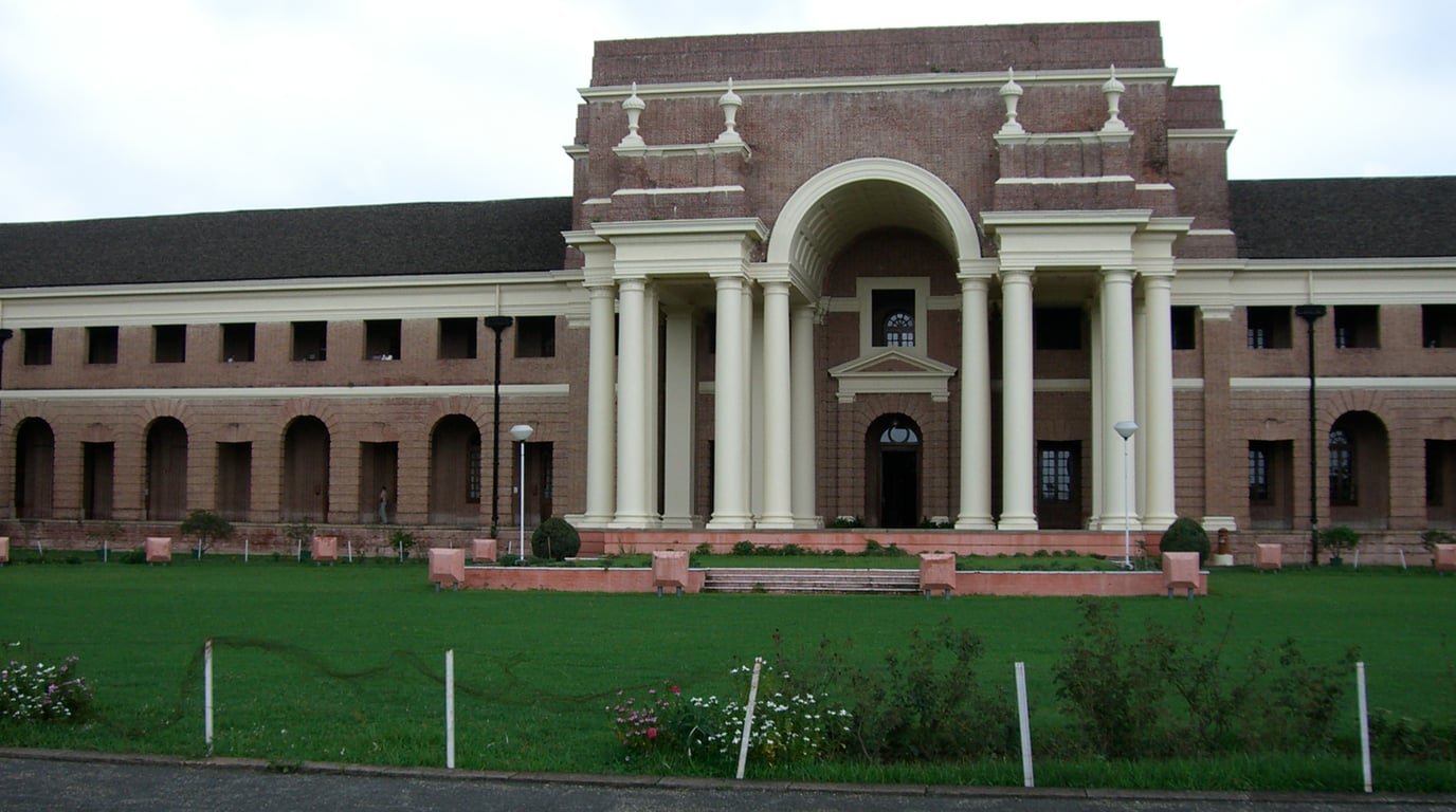 Historic Forest Research Institute (FRI) campus in Dehradun for sightseeing by scooty
