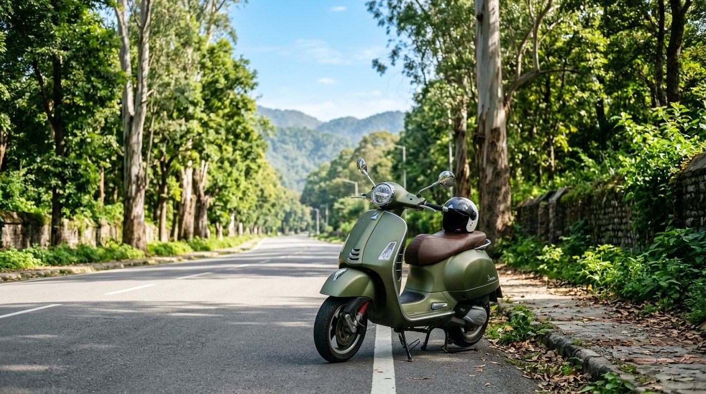 Scenic highway route for bike ride from Dehradun to Mussoorie