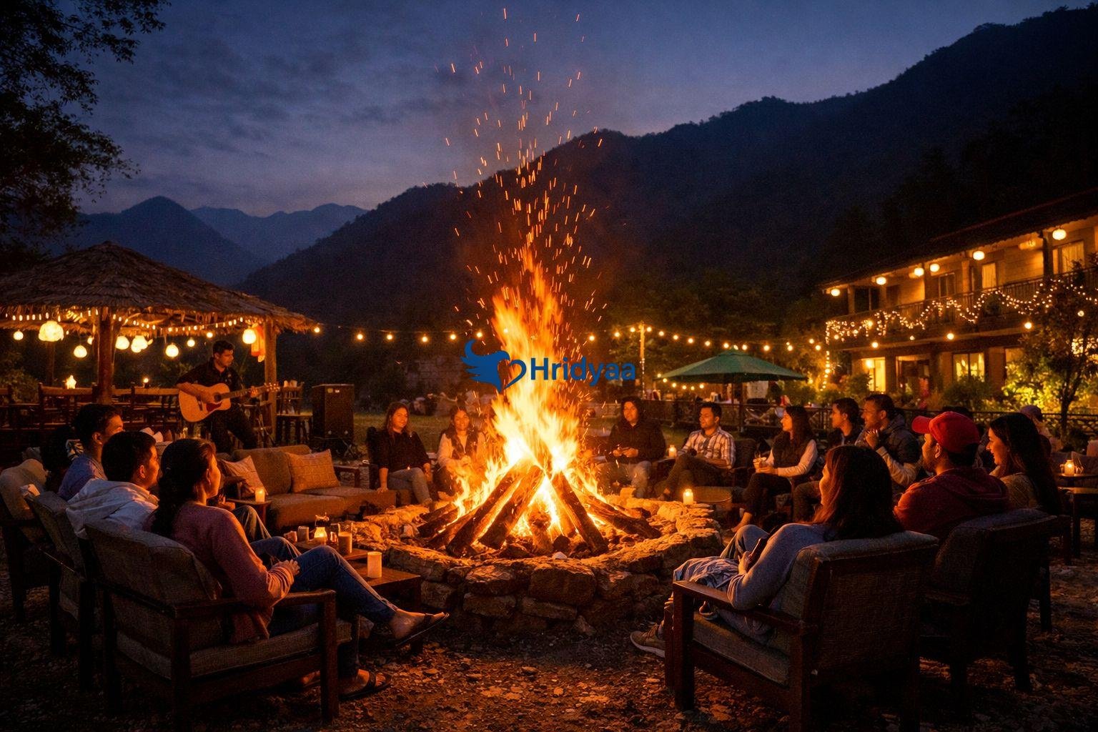 bonfire camping shivpuri rishikesh