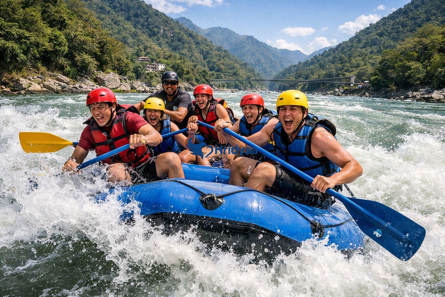 white water rafting rapids on ganga river rishikesh