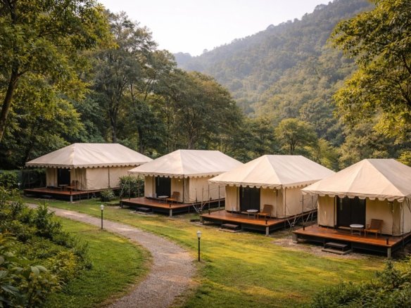 Approved forest camping cluster near Ganga in Shivpuri