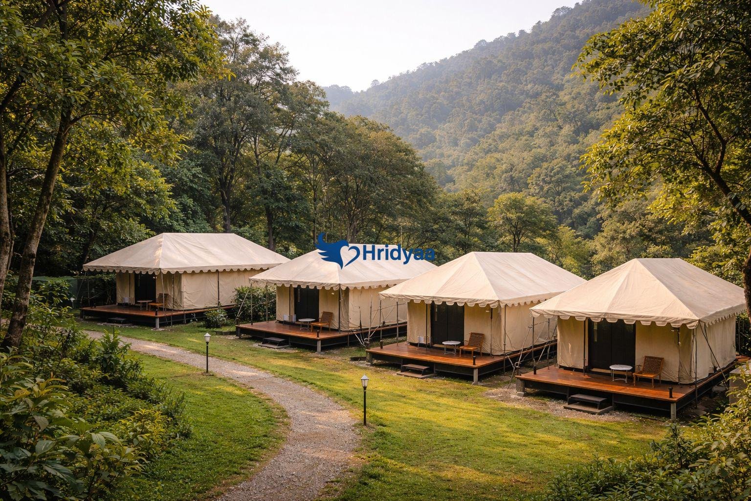 Approved forest camping cluster near Ganga in Shivpuri