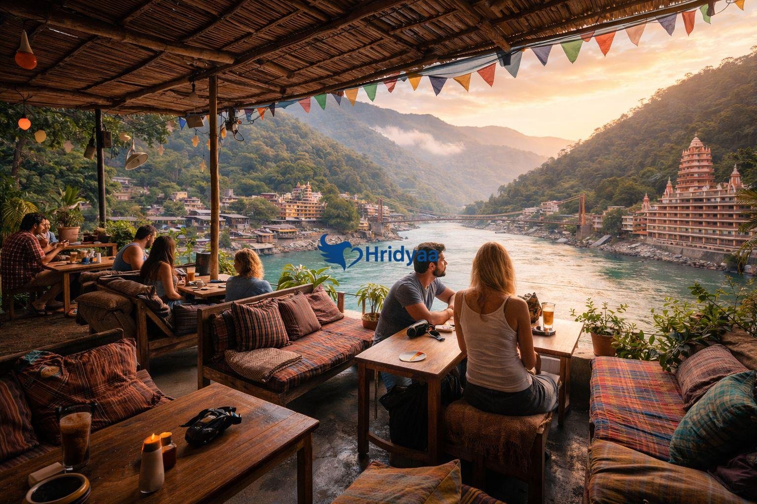 cafes in tapovan rishikesh with mountain views and cafe culture