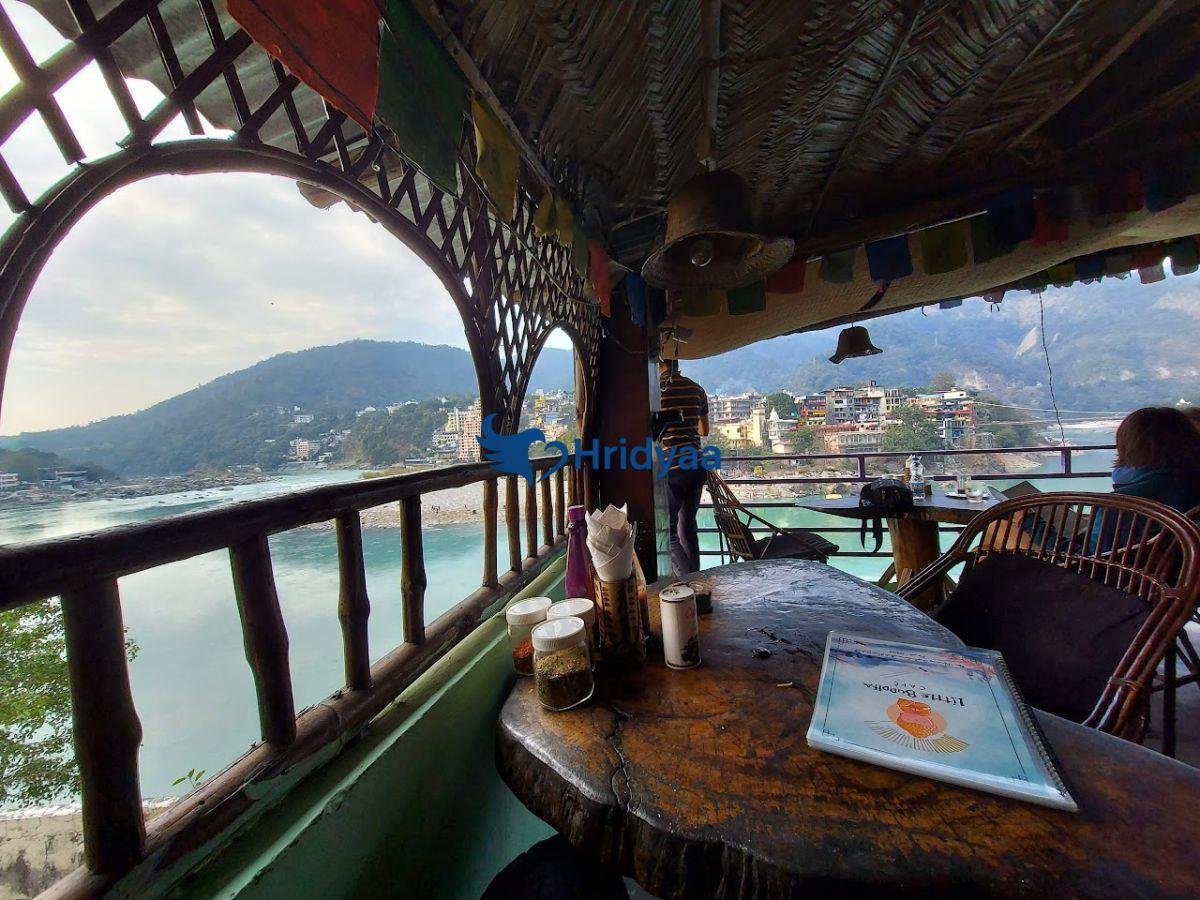 little buddha cafe balcony view of ganga river rishikesh