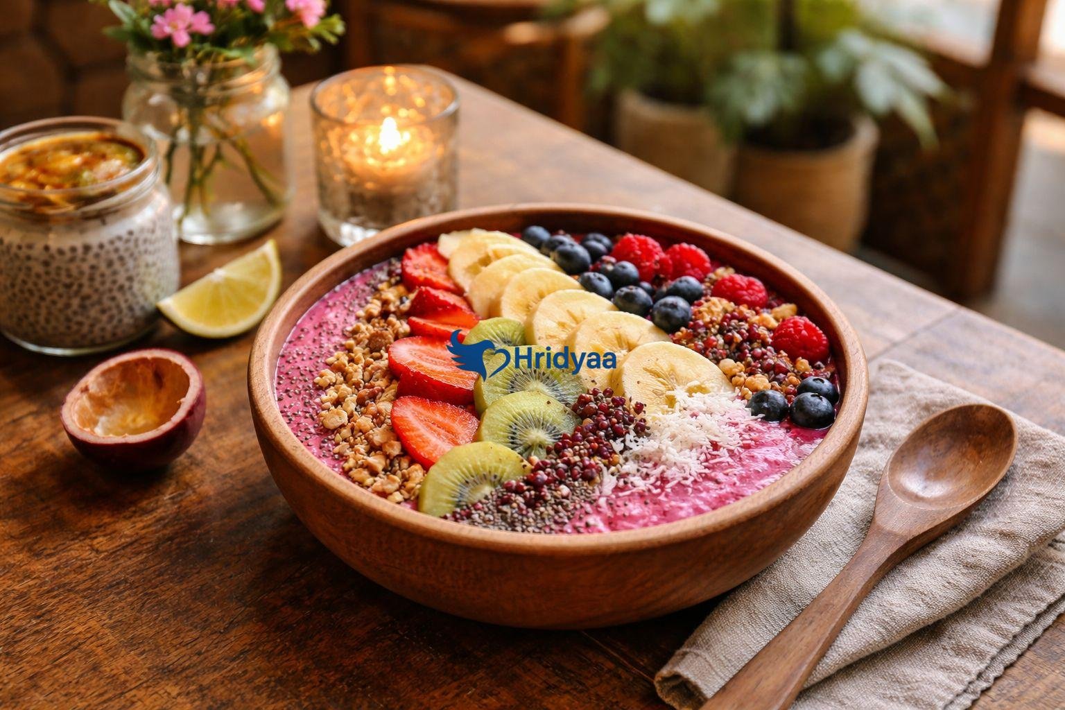 smoothie bowl healthy food rishikesh cafe fresh fruits granola